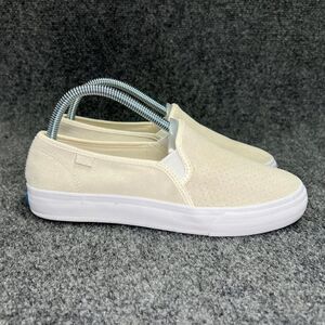 Keds Double Decker Sneakers Women 7.5W Cream Suede Slip On Athletic Comfort Shoe